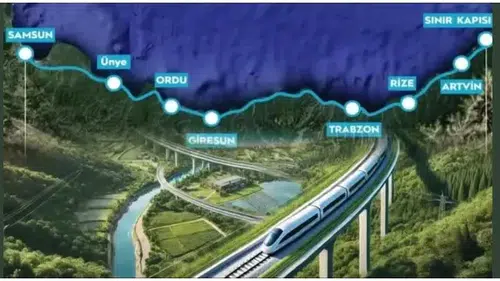 Karadeniz Demir Yolu Projesi ile Ulaşımda Devrim: Samsun’dan Gürcistan’a Hızlı bağlantı!