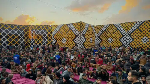 Aksaray Belediyesi Gazze’de ramazan boyunca her gün 1.000 kişilik iftar sofrası kuruyor