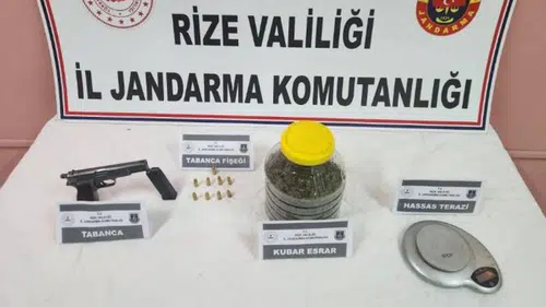 Rize’de Yasaklı Madde Operasyonu: 2 Gözaltı