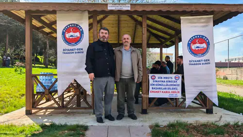 Diyanet-Sen Trabzon Şubesi Üyelerini Sınavda Yalnız Bırakmadı