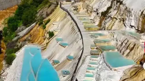 Giresun'un Göksu Travertenleri 2026 turizm sezonuna hazır, bayram sonrası tam kapasite açılacak!