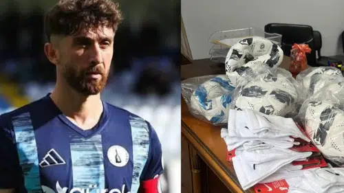 Pazarlı Futbolcu Şemsettin Ender Kılıç’tan Derebaşıspor’a Malzeme Yardımı