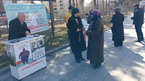 Bayburt'ta Ramazan'da Sağlık Programı ile Farkındalık Etkinliği Düzenlendi