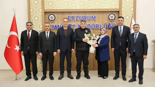 MHP Erzurum İl Teşkilatından Emniyet Müdürlüğü’ne Anlamlı Ziyaret
