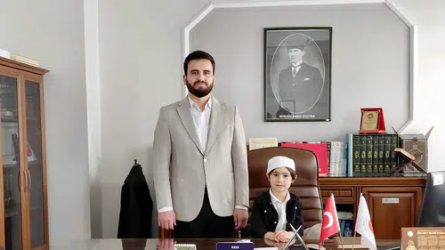 4-6 yaşındaki Mert, 23 Nisan'da Temsili Müftü Oldu