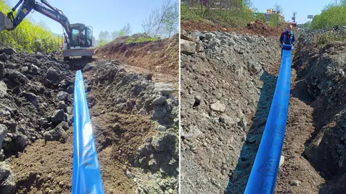 Sürmene Çamburnu’nda Tersane Bölgesine Yeni İçme Suyu Hattı Tamamlandı