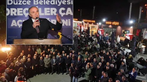 Düzce Belediye Başkanı Özlü Kokoreççiler Çarşısı'nı Hizmete Açtı