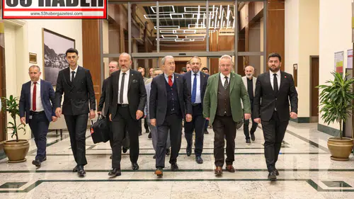 AK Parti Rize Teşkilatı Hulusi Akar’ı Rize-Artvin Havalimanı’ndan Uğurladı