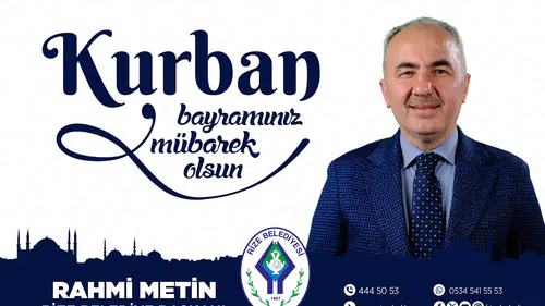 RİZE BELEDİYESİ KURBAN BAYRAMI TEBRİĞİ
