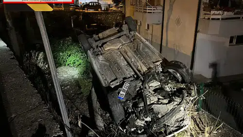 Bursa'da Gece Yarısı Şok Edecek Kaza: Araç İstinat Boşluğuna Düştü!