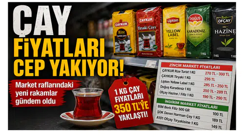 Çay Fiyatları Cep Yakıyor: Market Raflarında Yeni Zamlı Etiketler Dikkat Çekti