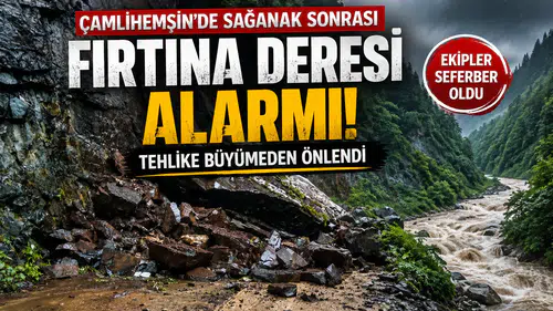 Çamlıhemşin'de Sağanak Sonrası Fırtına Deresi Alarmı: Tehlike Büyümeden Önlendi