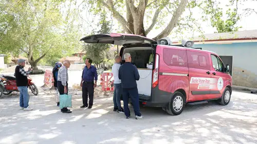 Pamukkale'de gezici vezne hizmeti 31 mahallede sürüyor