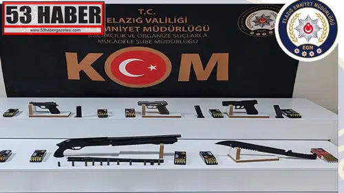 Elazığ'da Kaçak Silah Operasyonu Gerçekleştirildi: Yüklü Miktarda Silah ve Mühimmat Yakalandı