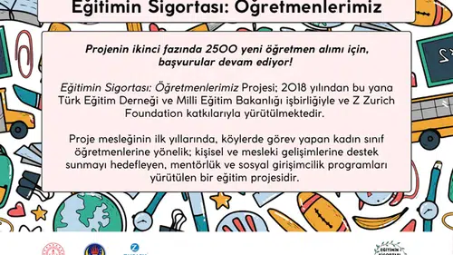 2 bin 500 kadın öğretmen Eğitimin Sigortası Projesi'ne alınacak