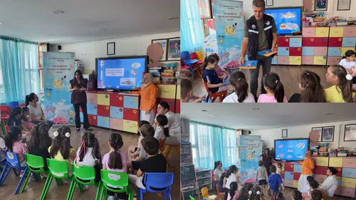 Trabzon'da Öğrencilere Karne Hediyesi: Balık Boyama Kitabı Dağıtıldı