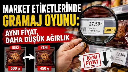 Market etiketlerinde gramaj oyunu: Aynı fiyat, daha düşük ağırlık