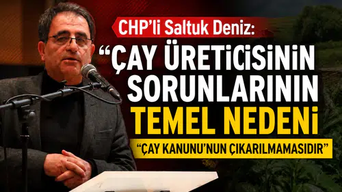 CHP’li Saltuk Deniz: Çay Üreticisinin Sorunlarının Temel Nedeni Çay Kanunu’nun Çıkarılmamasıdır