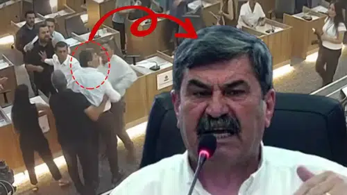 Belediye meclisinde taşkınlık! CHP'li Başkan AK Partili üyenin üzerine yürüdü