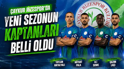 Çaykur Rizespor’da Yeni Sezonun Kaptanları Belli Oldu