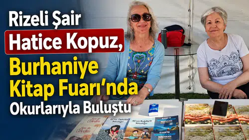Rizeli Şair Hatice Kopuz, Burhaniye Kitap Fuarı'nda Okurlarıyla Buluştu