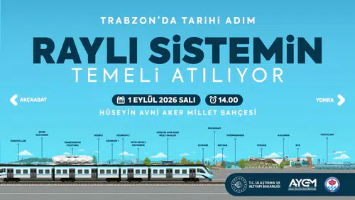 Trabzon’un Raylı Sistem Hayali Gerçek Oluyor: İlk Kazma 1 Eylül’de Avni Aker’de
