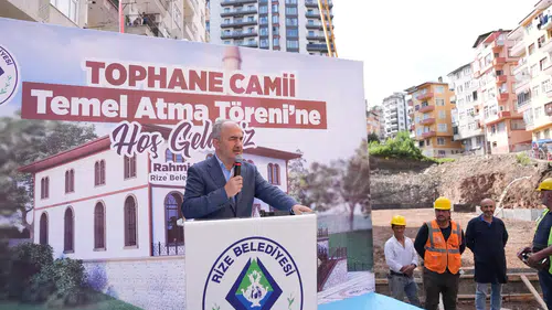 Tophane Mahallesi Camii'nin Temeli Dualarla Atıldı