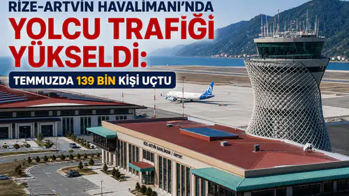 Rize-Artvin Havalimanı’nda Yolcu Trafiği Yükseldi: Temmuzda 139 Bin Kişi Uçtu