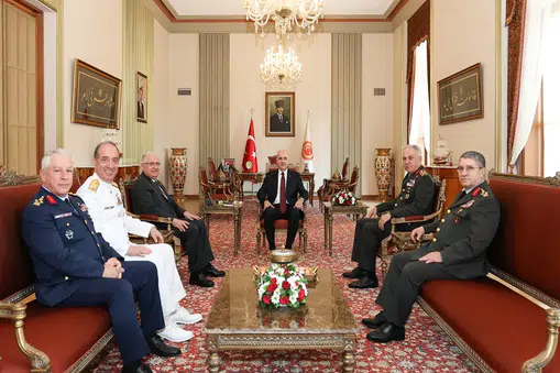 TBMM Başkanı Kurtulmuş, Savunma Bakanı Yaşar Güler ve TSK Komuta Kademesi’ni Ağırladı