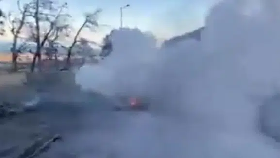 Zeytinburnu’nda Polisevinde yangın