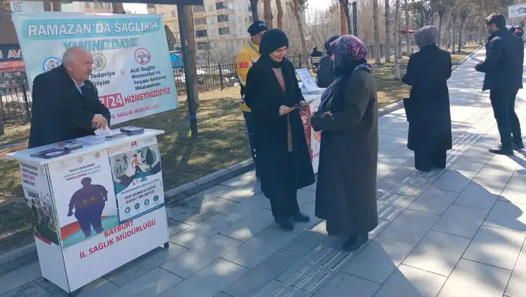Bayburt'ta Ramazan'da Sağlık Programı ile Farkındalık Etkinliği Düzenlendi