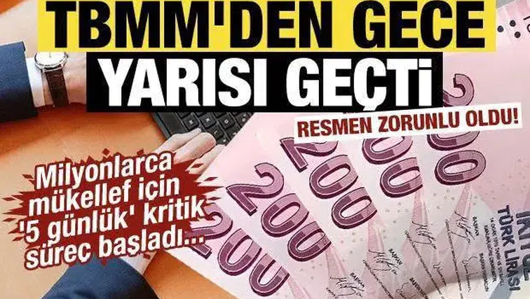 Milyonlarca Vergi Mükellefi İçin E-Tebligat Yasası TBMM'de Onaylandı!