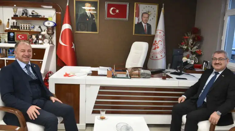 Erzurum'da Müftü Çapçı ve Gençlik Spor İl Müdürü buluştu