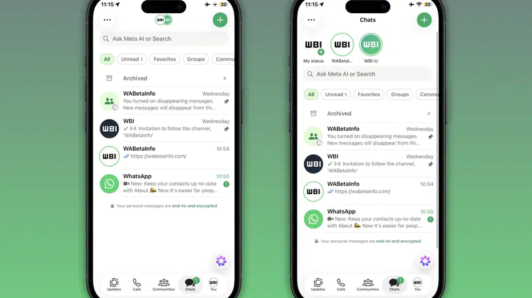 WhatsApp'ta Devrim: Durum Güncellemeleri Artık Sohbetler Sekmesinde!