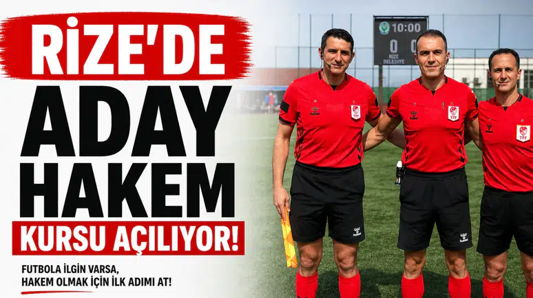 Rize’de Aday Hakem Kursu Açılıyor