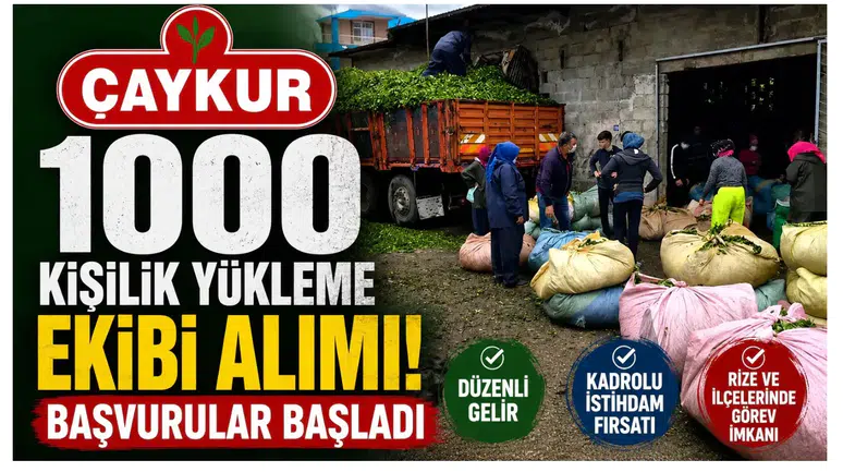 ÇAYKUR, 1000 Kişilik Yükleme Ekibi İçin Başvuruları Açtı!