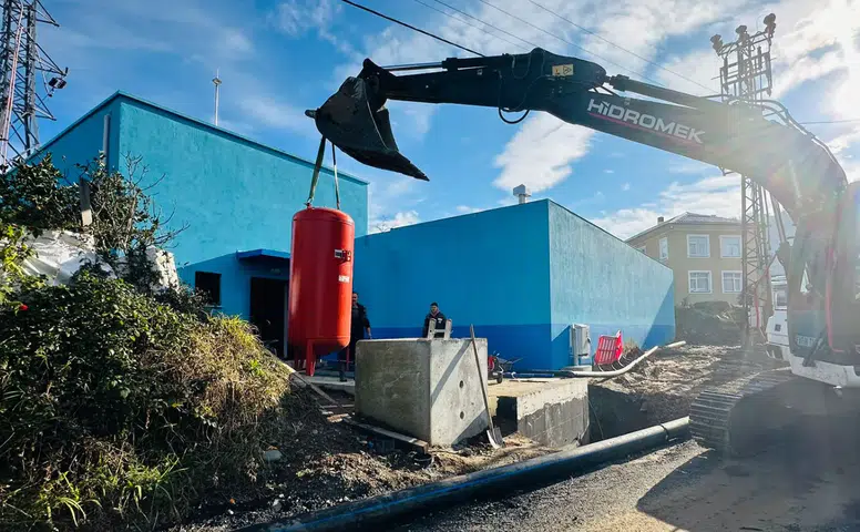 Çayeli Yenipazar Mahallesi’nde Yeni Su Deposu Çalışması Başladı