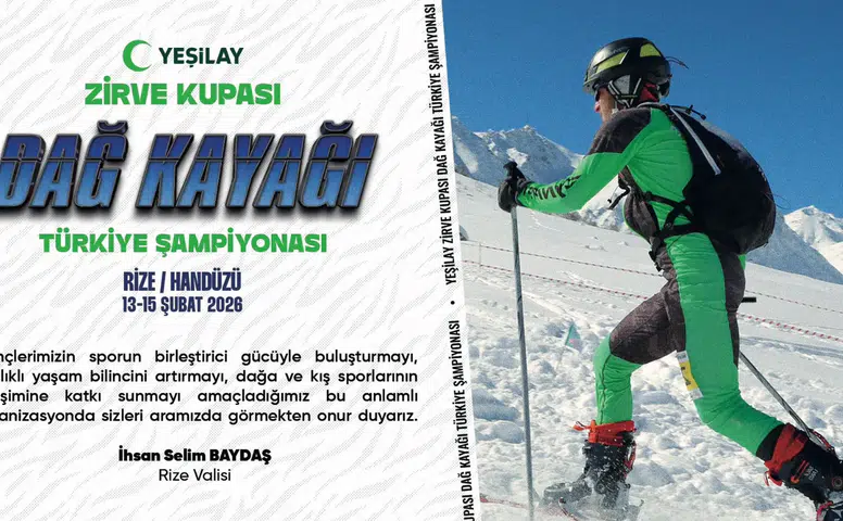 Rize'de 2026 Bağımsızlık ve Yeşilay Yılı etkinlikleriyle dağ kayağı heyecanı