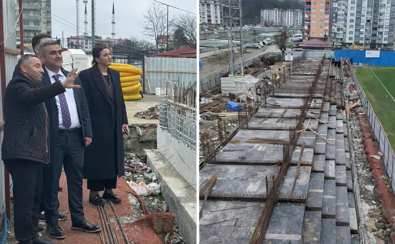 Rize Pazar’da Modern Tribün Yükseliyor: Futbol Sahası Projesinde Sona Gelindi
