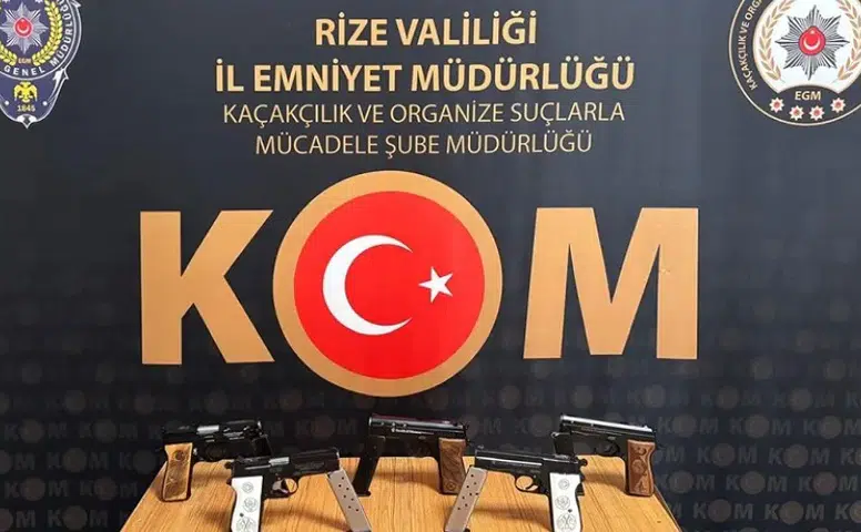 Rize’de Silah Operasyonu: 32 Kişi Hakkında İşlem Başlatıldı