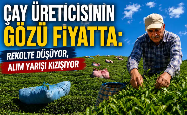 Çay Üreticisinin Gözü Fiyatta: Rekolte Düşüyor, Alım Yarışı Kızışıyor