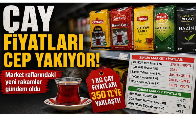 Çay Fiyatları Cep Yakıyor: Market Raflarında Yeni Zamlı Etiketler Dikkat Çekti