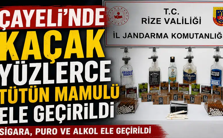 Çayeli’nde kaçak yüzlerce tütün mamulü ele geçirildi