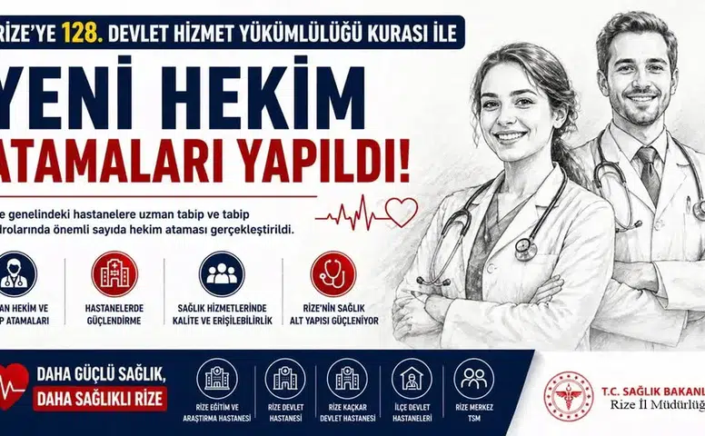 Rize’ye DHY ile Hekim Atamaları Yapıldı