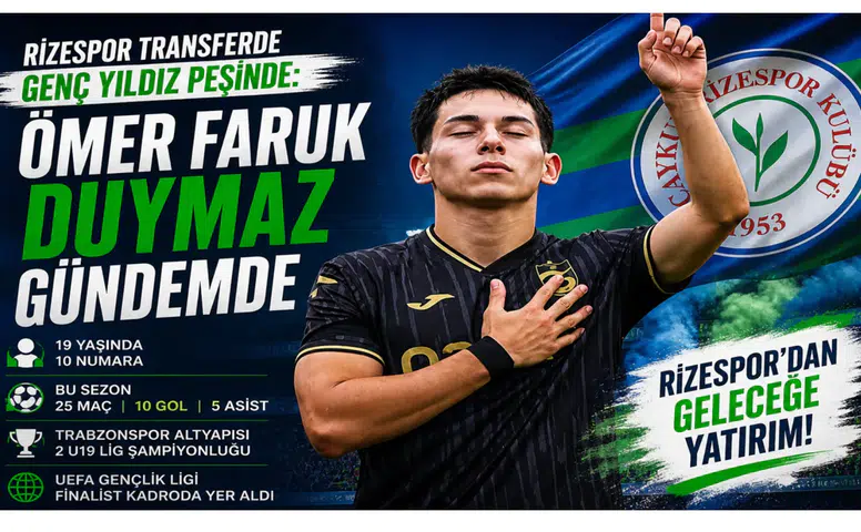 Rizespor Transferde Genç Yıldız Peşinde: Ömer Faruk Duymaz Gündemde