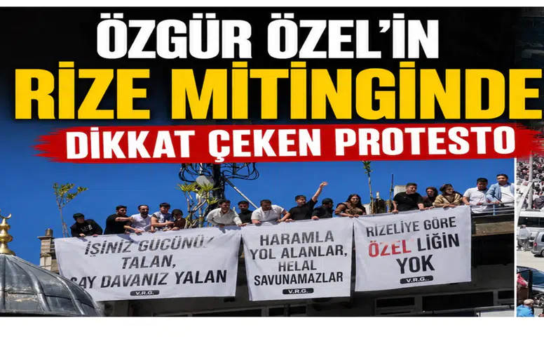 Özgür Özel’in Rize Mitinginde Dikkat Çeken Protesto