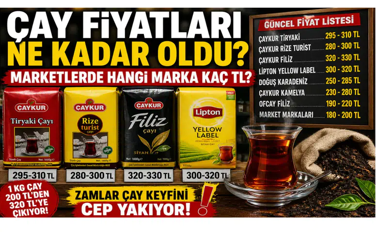 Çay Fiyatları Ne Kadar Oldu? Marketlerde Hangi Marka Kaç TL Satılıyor?