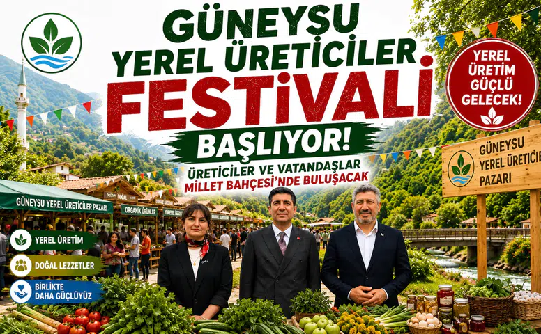 Güneysu Yerel Üreticiler Festivali Başlıyor: Üreticiler ve Vatandaşlar Millet Bahçesi’nde Buluşacak