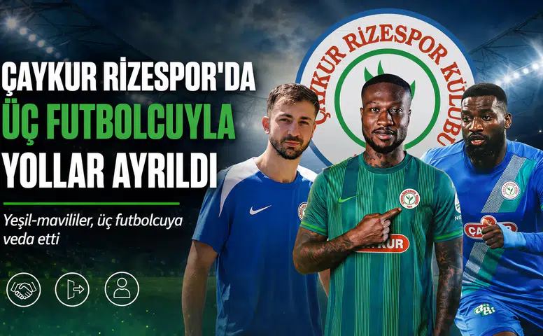 Çaykur Rizespor'da Üç Futbolcuyla Yollar Ayrıldı