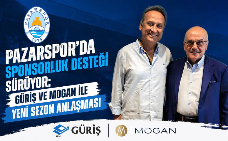 Pazarspor’da Sponsorluk Desteği Sürüyor: Güriş ve Mogan ile Yeni Sezon Anlaşması
